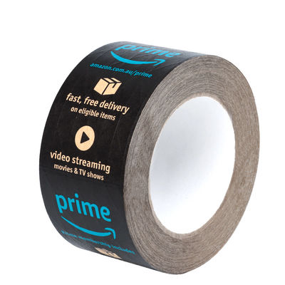 Экологически чистый логотип на заказ, печатная самоклеящаяся Kraft Paper Tape, упаковочная лента