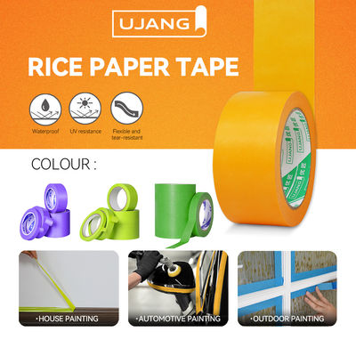 Термостойкая японская плоская бумажная малярная лента Washi для маскировки при покраске автомобилей, выдерживающая температуру 120°C, без остатков клея